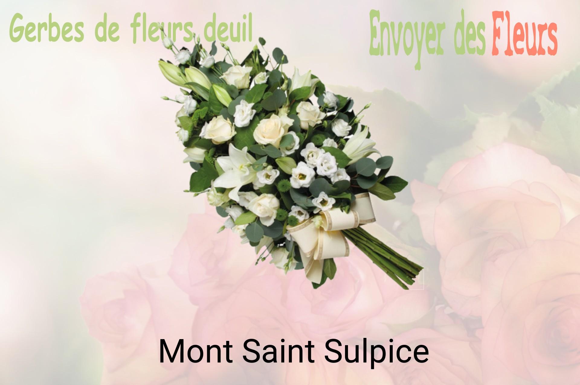 Gerbe de fleurs de deuil livrée à Mont-Saint-Sulpice